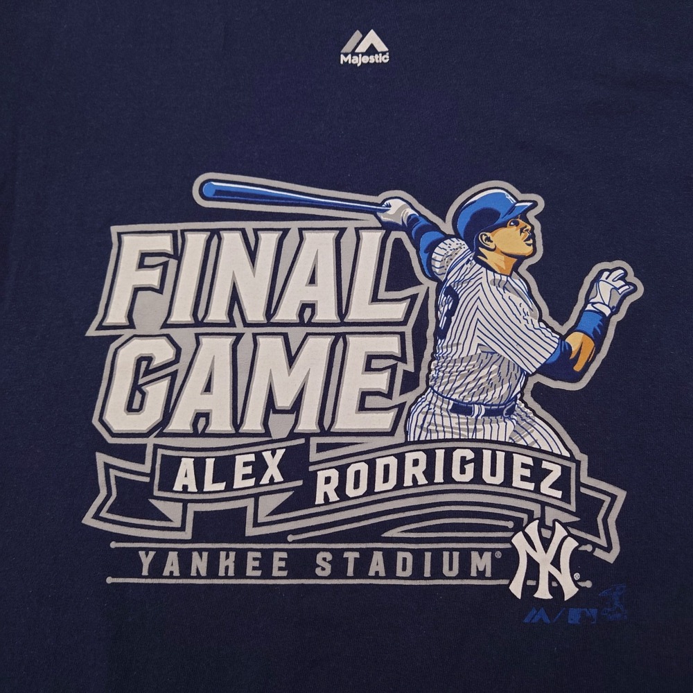 NY Yankees Alex Rodriguez T-Shirt Mens S AROD Final Game 2016 Yankee Stadium